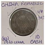 China Rep. c.a. 1920 10 Cash
