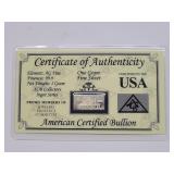 2012 Titanic. 999 1 Gram Fine Silver Bar