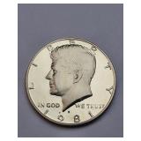 1981-S Clad Proof Kennedy Half Dollar