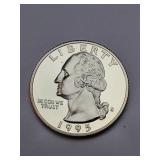 1995-S Clad Proof Washington Quarter