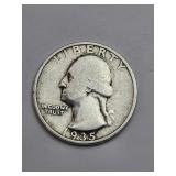 Silver 1935 Washington Quarter