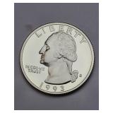 1993-S Clad Proof Washington Quarter