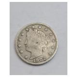 Partial Liberty 1902 V-Nickel
