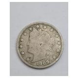 Partial Liberty 1909 V-Nickel