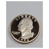 1994-S Clad Proof Washington Quarter