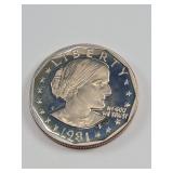 1981-S Proof Susan B. Anthony Dollar