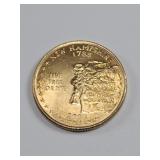 Gold Plated 2000-D Washington Quarter