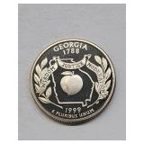 1999-S Clad Proof Washington Quarter