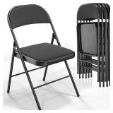 6pk VINGLI Folding Chairs with Padded Seats