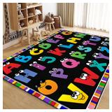 6x9ft Kids Area Rug ABC & Math Symbols Carpet