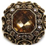10pc Champagne Rhinestones Buttons 25mm