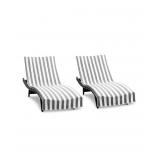 2ct Chaise Lounge Cover w/8in Pocket 30x85in
