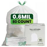80ct Large Recycled Trash Bag 13gal