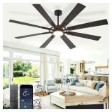72-Inch Ceiling Fan with Lights, DC, Remote