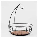 Iron Mangowood Fruit Basket Banana Hanger