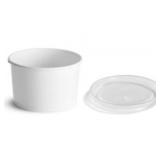 250ct Food Container w/Plastic Lid 8oz