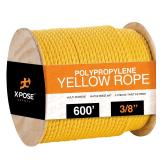 3-Strand Twist Polypropylene Rope 3/8inX600ft