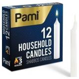 12pk PAMI Shabbat Candles Tall Unscented