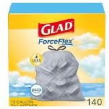 140ct ForceFlex Trash Bags 13gal