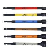 6pc Color Coded Magnetic Nut Set 6in