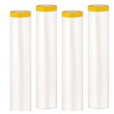 4 Rolls Pre-Taped Masking Film 8.8x65ft