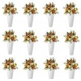12ct Plastic Floral Bucket 8.7x15.4x3.5in