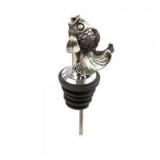 Steel Wine And Bottle Pourer Oak & Olive