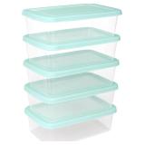 5pk Stackable Bin with Lid Sterilite 6qt