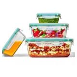 8pc Smart Seal Rectangle Glass Set