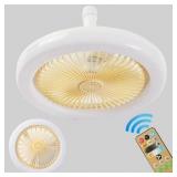 2-in-1 LED Ceiling Fan with Lights Remote Control