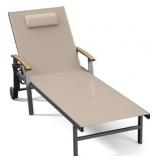 KHAKI Ciokea 5 Position Aluminum Lounge Chair