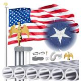 Flag Poles for Outside, Heavy Duty 20 ft Pole