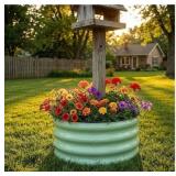 3pc ORANGE Round Metal Raised Garden Bed