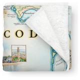 58x50in Cape Cod Fleece Blanket Xplorer Maps
