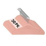 30pk Blush Velvet Hangers
