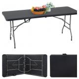6ft Folding Table Black