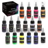 16pc Airbrush Paint Set w/Thinner 0.67oz