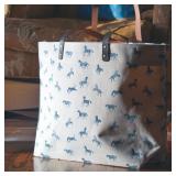 Brown Horse Silhouette Printed Tote Bag 22x7x15in