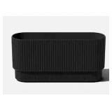 Demi XL Black Rectangular Planter