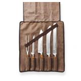 6pc Zebra Wood BBQ Knife Set