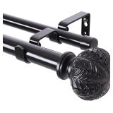 66-120in Double Curtain Rods