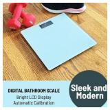 LCD Digital Bathroom Scale w/Glass Platform