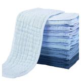 10pk Yoofoss Muslin Burp Cloths 20x10in