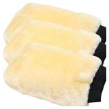 3pc Car Wash Microfiber Mitt Scratch Free