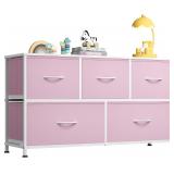 WLIVE Dresser with 5 Drawers Storage