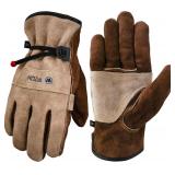 2pk Lg Leather Cowhide Work Gloves