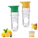 2pc Lemon Squeezer: Screw Top Citrus Juicer