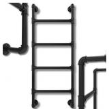 2pk Wall Mounted Step Ladder 44x16in