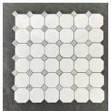 10ct Marble Wall & Floor Mosaic Tiles 12.3x12.3in