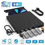 8-in-1 External CD/DVD Optical Drive
